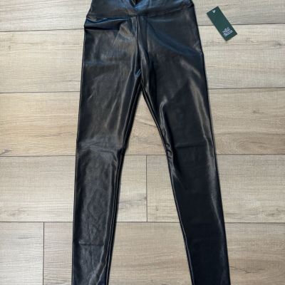 Women's Wild Fable Black Leather Style Leggings New XXS Teen Pants Fall